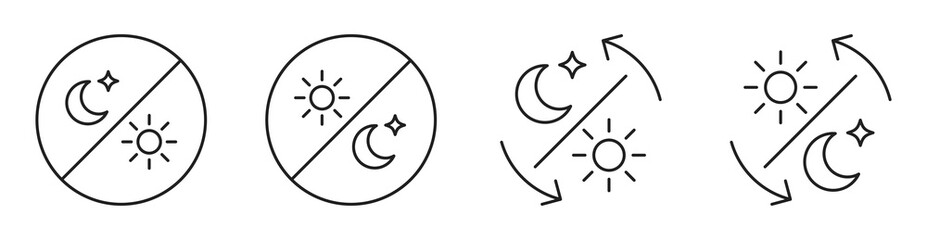 Day and night mode icon set. Day and night switch. Vector EPS 10 © Tymofii