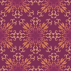 Seamless pattern illustration flower abstract design art print 