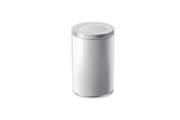 Tin can mockup isolated on white background. 3d rendering.