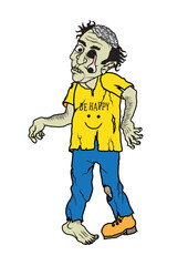 vector illustration of a zombie