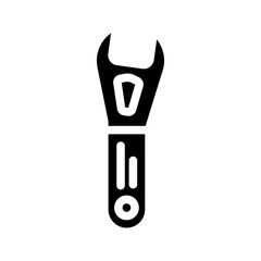 cone wrench glyph icon vector. cone wrench sign. isolated symbol illustration