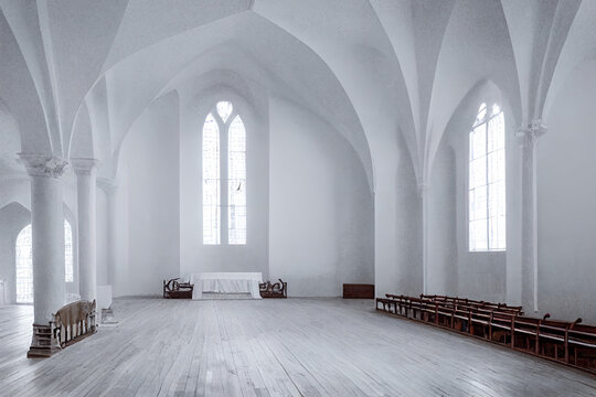 Clean interior of church