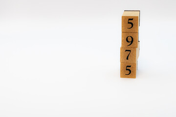 木ブロック　数字　ナンバー　Number　5975
