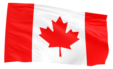waving flag of Canada transparent background PNG