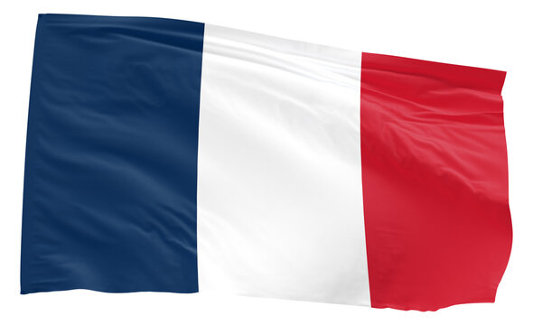 waving flag of France transparent background PNG