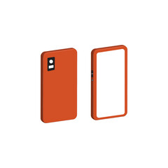 new schematic design concept smartphone on white background.