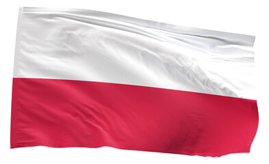 waving flag of Poland transparent background PNG