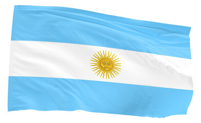 waving flag of Argentina transparent background PNG