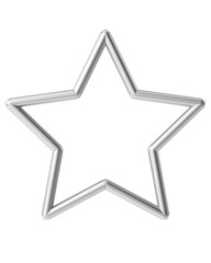 Christmas line art. Christmas star. 3D illustration.