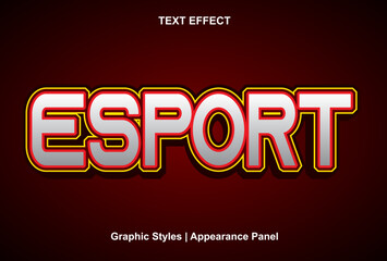 e sport text effect with graphic style and editable.