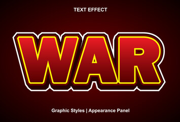 war text effect with graphic style and editable.war text effect with graphic style and editable.