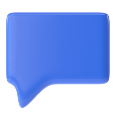Speech bubble. Speech balloon. Text box. 3D illustration.