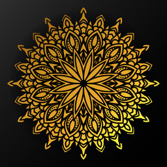 Luxury mandala background And golden gradient vector ornament