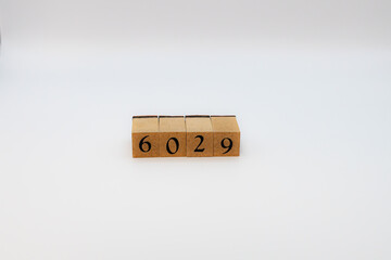 木ブロック　数字　Number　ナンバー　6029