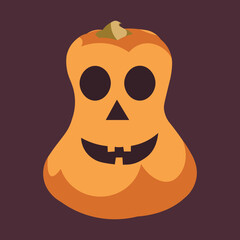 Halloween pumpkin elongated