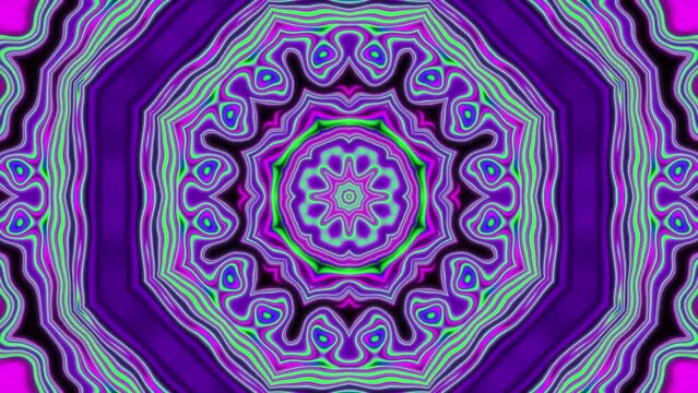 Glow dark neon color psychedelic pattern light art