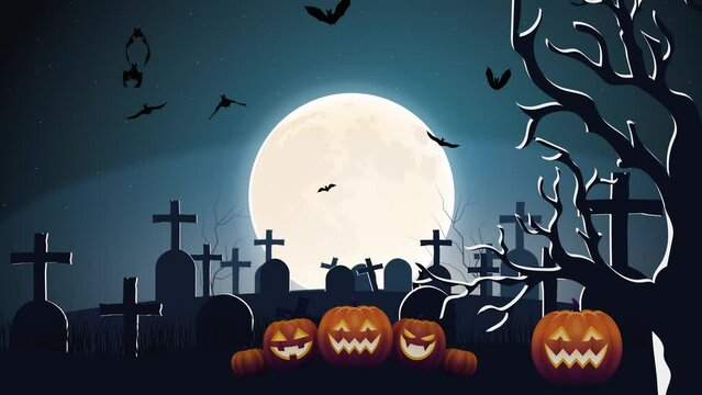 Halloween Night Background Animation 
