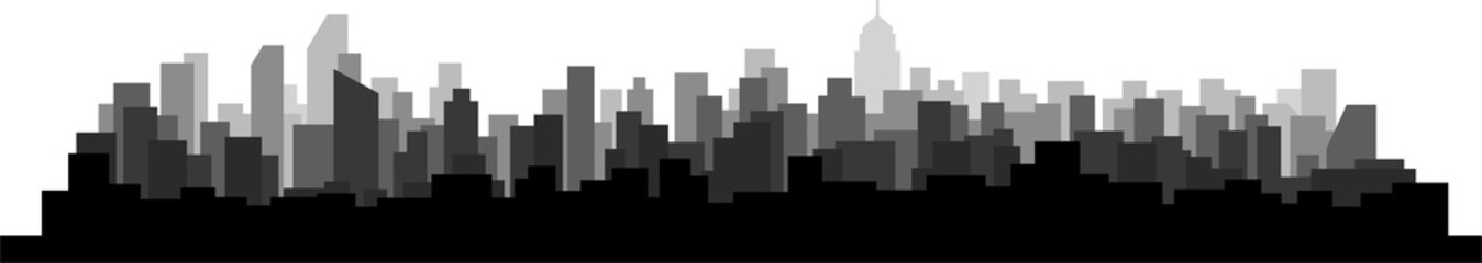 Fototapeta premium Modern City Skyline. Real estate business concept.