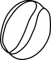 simplicity coffee bean freehand continuous line drawing