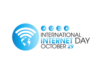 vector graphic of international internet day good for international internet day celebration. flat design. flyer design.flat illustration.