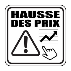 Logo hausse des prix.