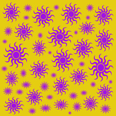 Seamless sun pattern