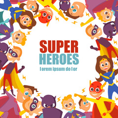 Superheroes background. lifeguard fantasy characters heroes in latex clothes and masks Vector templates