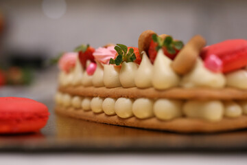 Delicious desserts on stylishly designed plates