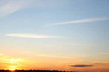 View of sky with clouds at sunset