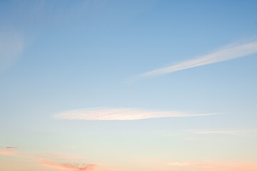 Beautiful blue sky with fluffy clouds as background