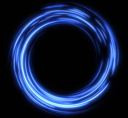 Abstract Energy Glowing Circle, Light ring - 3d rendering