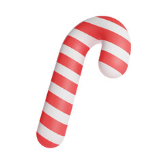 Fototapeta premium Christmas candy cane 3d illustration