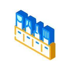 drill bit holder isometric icon vector. drill bit holder sign. isolated symbol illustration