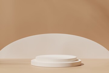 Scene with a podium for product presentation, 3d rendering