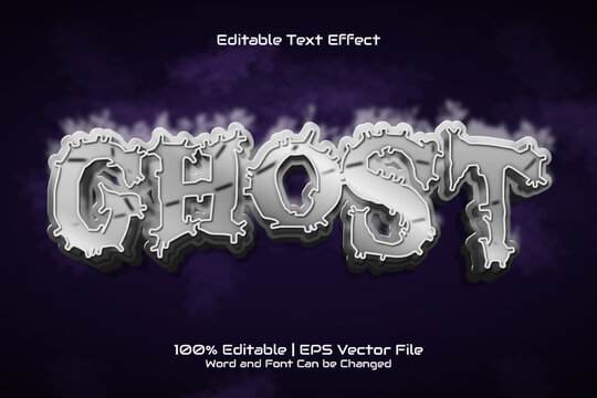 Scary Ghost Text effect Editable 3D Style