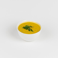 Paris, France - 10 21 2021: Seasonal vegetables soup in a bowl