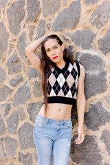 Confident young transgender woman looking at camera while posing