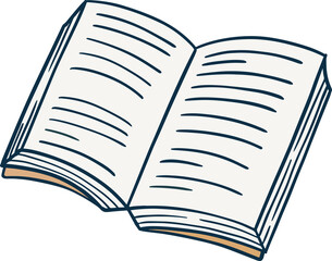 Hand drawn books set, doodle style, set of book in flat design style.
