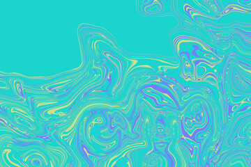 Abstract turquoise, green and blue background. Pastel pattern. Trendy neon abstract texture