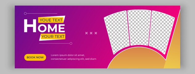 Modern and creative real estate House or square social media post template