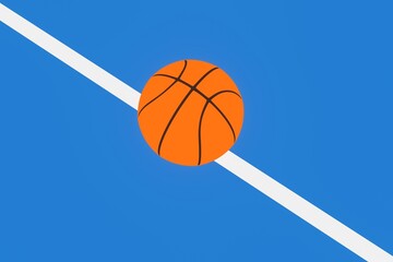 Illustration of basketball, 3d render