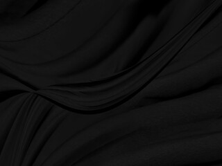Fototapeta premium beauty textile abstract soft fabric black smooth curve fashion matrix shape decorate background