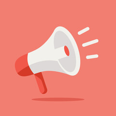 Loudspeaker megaphone icon. Advertising and promotion. Vector illustration