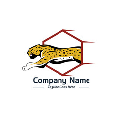 leopard logo, sample company logo, a simple vector design