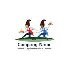 twin surfing logo, sample company logo, a simple vector design