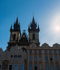 Fototapeta premium The beautiful city of Prague. Czech Republic in summer. ancient urban architecture