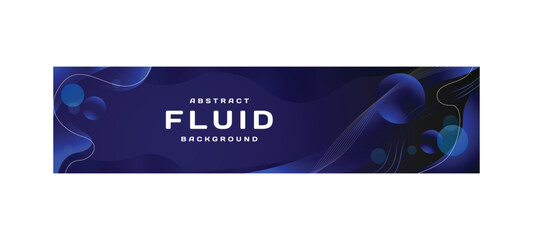 Abstract fluid banner template design