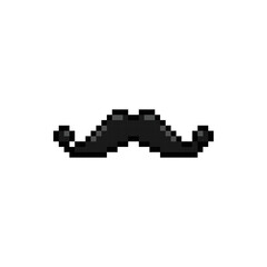 Fototapeta premium Pixel art moustaches clipart design