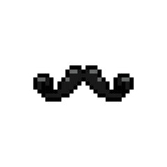 Pixel art moustaches illustration design