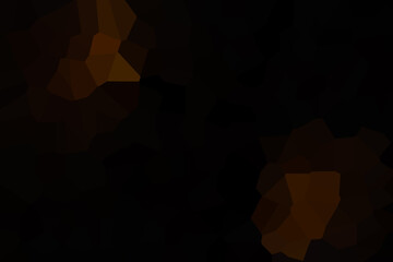 Pieces of dark orange and brown mosaic on the black background